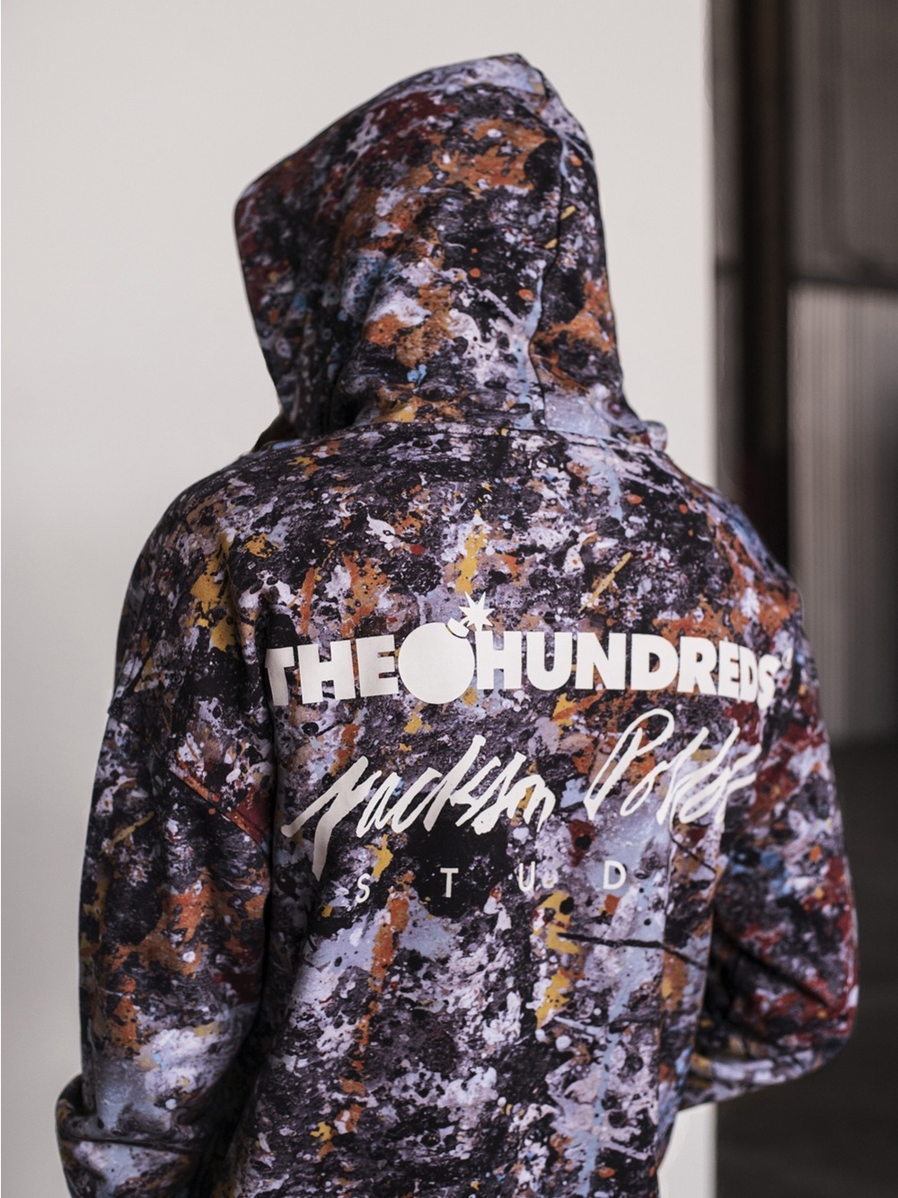 The Hundreds x Jackson Pollock Men’s Multicolor Splatter Print Hoodie Jacket S